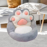 Maxbell 1 Seater Sofa Furniture Cat Claw Shaped Soft for Office Living Room Fireside Gray White