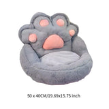 Maxbell 1 Seater Sofa Furniture Cat Claw Shaped Soft for Office Living Room Fireside Gray