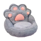 Maxbell 1 Seater Sofa Furniture Cat Claw Shaped Soft for Office Living Room Fireside Gray