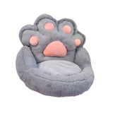 Maxbell 1 Seater Sofa Furniture Cat Claw Shaped Soft for Office Living Room Fireside Gray