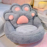 Maxbell 1 Seater Sofa Furniture Cat Claw Shaped Soft for Office Living Room Fireside Gray