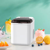 Maxbell Ice Maker Machine Mini Automatic Ice Making Machine for Office Party Kitchen White