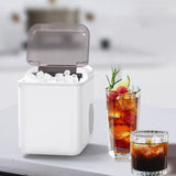 Maxbell Ice Maker Machine Mini Automatic Ice Making Machine for Office Party Kitchen White