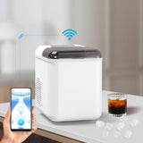 Maxbell Ice Maker Machine Mini Automatic Ice Making Machine for Office Party Kitchen White