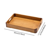 Maxbell Bamboo Serving Tray Handmade Food Storage Plate for Fruit Living Room Office