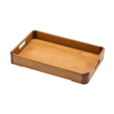 Maxbell Bamboo Serving Tray Handmade Food Storage Plate for Fruit Living Room Office
