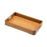 Maxbell Bamboo Serving Tray Handmade Food Storage Plate for Fruit Living Room Office