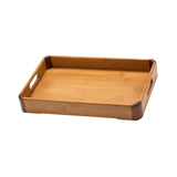 Maxbell Bamboo Serving Tray Handmade Food Storage Plate for Fruit Living Room Office