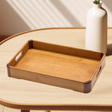 Maxbell Bamboo Serving Tray Handmade Food Storage Plate for Fruit Living Room Office