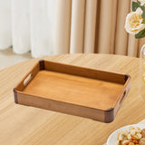 Maxbell Bamboo Serving Tray Handmade Food Storage Plate for Fruit Living Room Office