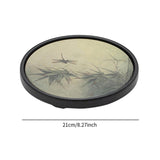 Maxbell Gongfu Tea Tray Fruit Platter Water Absorbing Round for Household Table Home