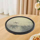 Maxbell Gongfu Tea Tray Fruit Platter Water Absorbing Round for Household Table Home