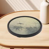 Maxbell Gongfu Tea Tray Fruit Platter Water Absorbing Round for Household Table Home
