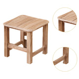 Maxbell Wooden Step Stool Change Shoe Stool Footrest for Bedside Doorway Living Room 30cmx30cmx30cm