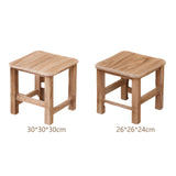 Maxbell Wooden Step Stool Change Shoe Stool Footrest for Bedside Doorway Living Room 30cmx30cmx30cm