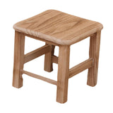 Maxbell Wooden Step Stool Change Shoe Stool Footrest for Bedside Doorway Living Room 26cmx26cmx24cm