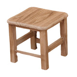 Maxbell Wooden Step Stool Change Shoe Stool Footrest for Bedside Doorway Living Room 26cmx26cmx24cm