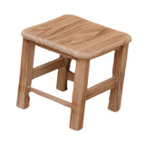 Maxbell Wooden Step Stool Change Shoe Stool Footrest for Bedside Doorway Living Room 26cmx26cmx24cm