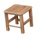 Maxbell Wooden Step Stool Change Shoe Stool Footrest for Bedside Doorway Living Room 26cmx26cmx24cm