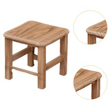 Maxbell Wooden Step Stool Change Shoe Stool Footrest for Bedside Doorway Living Room 26cmx26cmx24cm