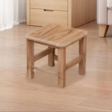 Maxbell Wooden Step Stool Change Shoe Stool Footrest for Bedside Doorway Living Room 26cmx26cmx24cm