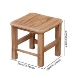Maxbell Wooden Step Stool Change Shoe Stool Footrest for Bedside Doorway Living Room 26cmx26cmx24cm