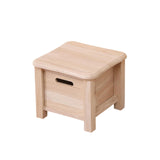 Maxbell Wooden Foot Stool with Drawer Sitting Footstool for Indoor Outdoor Home Dorm 30cmx30cmx25cm