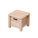 Maxbell Wooden Foot Stool with Drawer Sitting Footstool for Indoor Outdoor Home Dorm 30cmx30cmx25cm