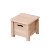 Maxbell Wooden Foot Stool with Drawer Sitting Footstool for Indoor Outdoor Home Dorm 30cmx30cmx25cm
