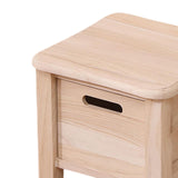 Maxbell Wooden Foot Stool with Drawer Sitting Footstool for Indoor Outdoor Home Dorm 30cmx30cmx25cm