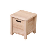 Maxbell Wooden Foot Stool with Drawer Sitting Footstool for Indoor Outdoor Home Dorm 30cmx30cmx30cm
