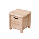 Maxbell Wooden Foot Stool with Drawer Sitting Footstool for Indoor Outdoor Home Dorm 30cmx30cmx30cm