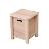 Maxbell Wooden Foot Stool with Drawer Sitting Footstool for Indoor Outdoor Home Dorm 30cmx30cmx35cm