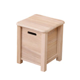 Maxbell Wooden Foot Stool with Drawer Sitting Footstool for Indoor Outdoor Home Dorm 30cmx30cmx35cm
