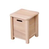 Maxbell Wooden Foot Stool with Drawer Sitting Footstool for Indoor Outdoor Home Dorm 30cmx30cmx35cm