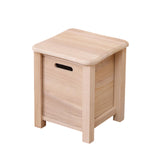 Maxbell Wooden Foot Stool with Drawer Sitting Footstool for Indoor Outdoor Home Dorm 30cmx30cmx35cm
