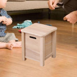 Maxbell Wooden Foot Stool with Drawer Sitting Footstool for Indoor Outdoor Home Dorm 30cmx30cmx35cm