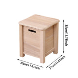 Maxbell Wooden Foot Stool with Drawer Sitting Footstool for Indoor Outdoor Home Dorm 30cmx30cmx35cm