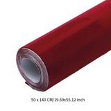 Maxbell Suede Fabric Wrap 20"x50" Film for Home Decoration Car Inner Roof Upholstery Red