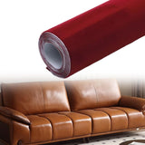 Maxbell Suede Fabric Wrap 20"x50" Film for Home Decoration Car Inner Roof Upholstery Red