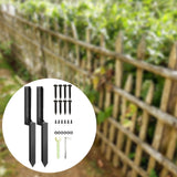 Maxbell 2 Pieces Fence Post Repair Stake Sturdy Heavy Duty for Home Repairing Garden Style A