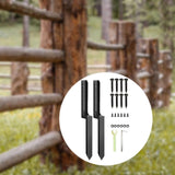 Maxbell 2 Pieces Fence Post Repair Stake Sturdy Heavy Duty for Home Repairing Garden Style A