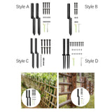Maxbell 2 Pieces Fence Post Repair Stake Sturdy Heavy Duty for Home Repairing Garden Style A