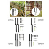 Maxbell 2 Pieces Fence Post Repair Stake Sturdy Heavy Duty for Home Repairing Garden Style A