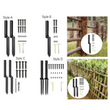 Maxbell 2 Pieces Fence Post Repair Stake Sturdy Heavy Duty for Home Repairing Garden Style A