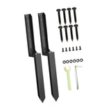 Maxbell 2 Pieces Fence Post Repair Stake Sturdy Heavy Duty for Home Repairing Garden Style A