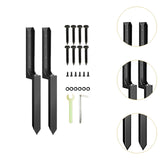 Maxbell 2 Pieces Fence Post Repair Stake Sturdy Heavy Duty for Home Repairing Garden Style A