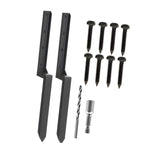 Maxbell 2 Pieces Fence Post Repair Stake Sturdy Heavy Duty for Home Repairing Garden Style B