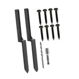 Maxbell 2 Pieces Fence Post Repair Stake Sturdy Heavy Duty for Home Repairing Garden Style B