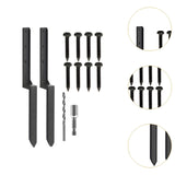 Maxbell 2 Pieces Fence Post Repair Stake Sturdy Heavy Duty for Home Repairing Garden Style B